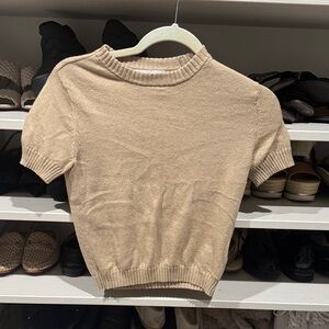 Zara Beige Knit Top